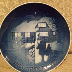 1973 B&G Bing Grondahl CHRISTMAS PLATE country xma